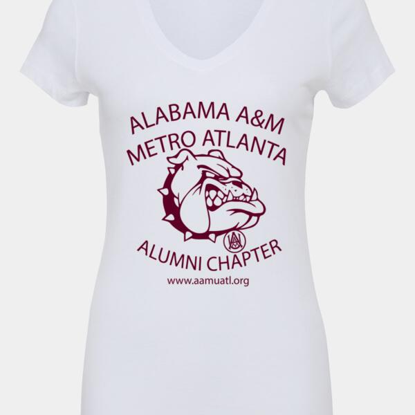 Maroon Logo - Ladies' V-Neck Tee Thumbnail