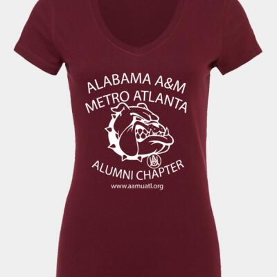 White Logo - Ladies' V-Neck Tee Thumbnail